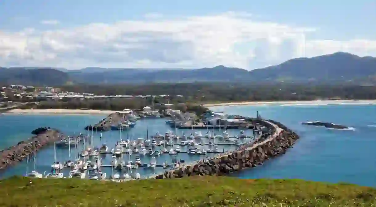 Enjoy views across Coffs Harbour Marina from Muttonbird Island