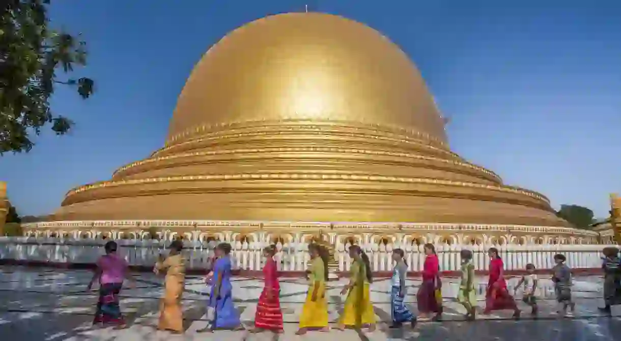 You wont forget the Kaunghmudaw Pagoda, just outside Mandalay