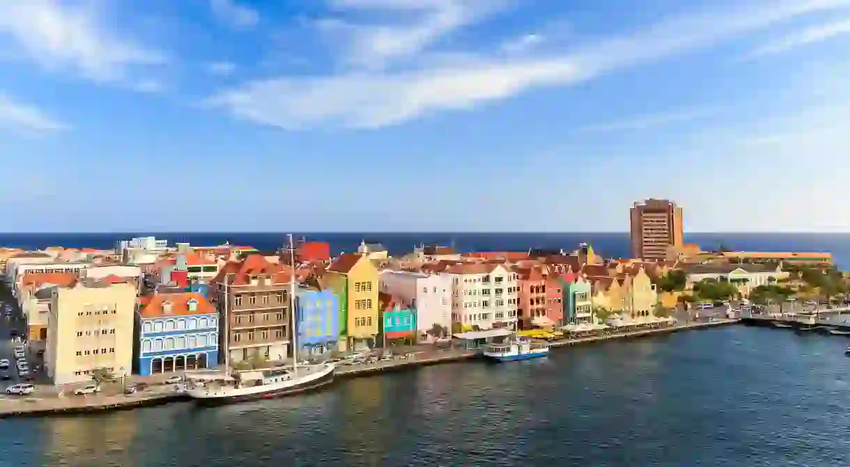 Willemstad, the capital of Curaçao, is a colorful destination in the Caribbean