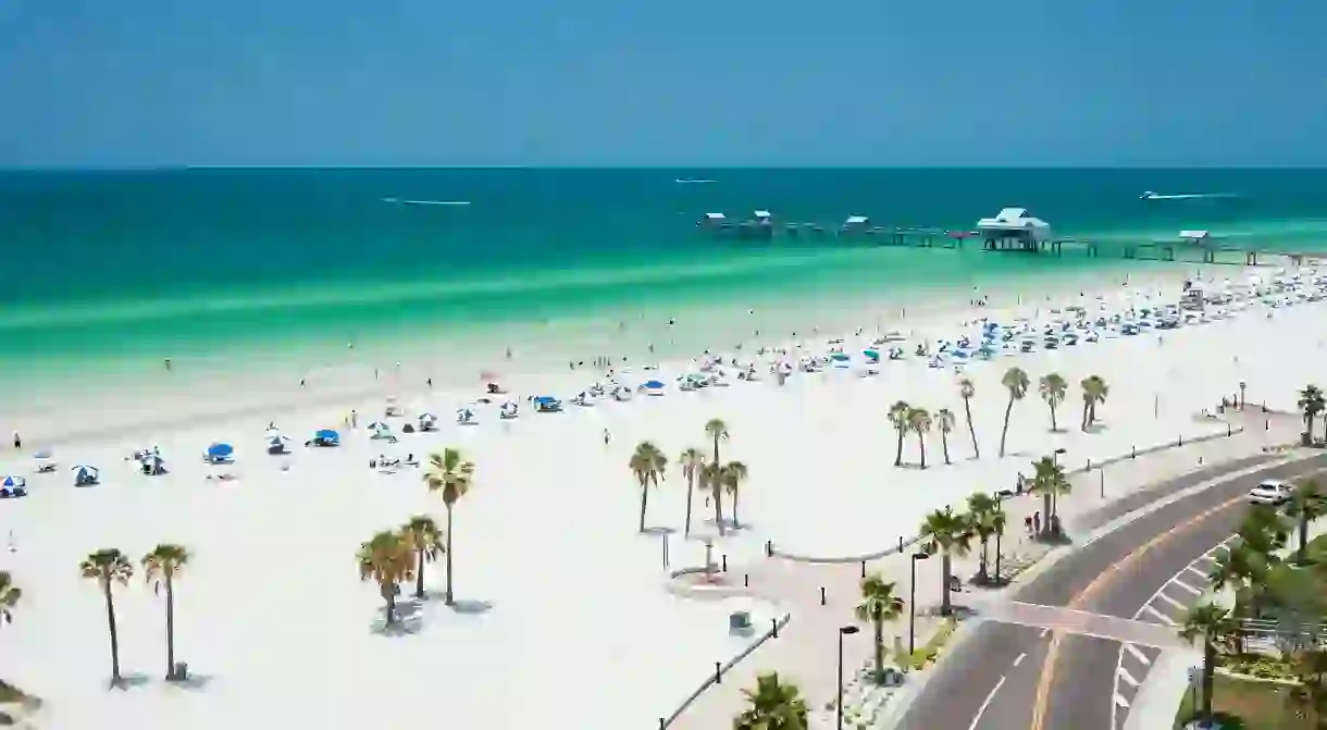 Lifes a beach at Clearwater, Florida – no wonder its called the Sunshine State