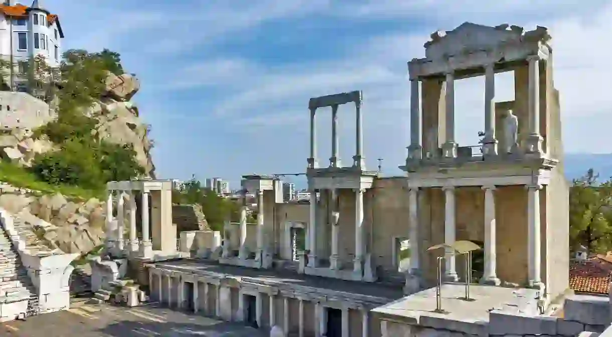 View of the ancient Roman theatre in Plovdiv