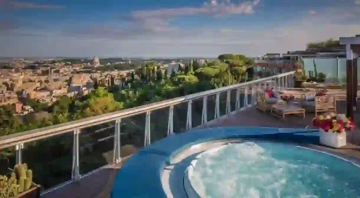 Its no surprise that the top hotels in Rome offer spas fit for emperors, such as this one at the Rome Cavalieri