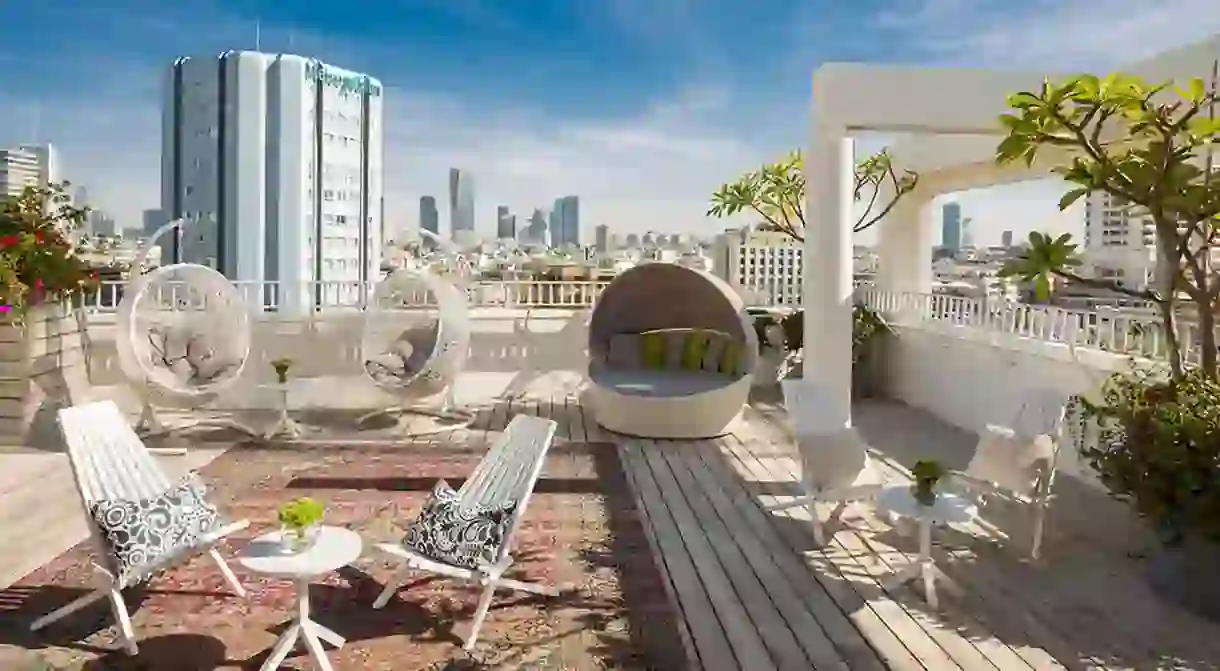 Some apartments in Tel Aviv come with incredible perks, such as hip rooftop spaces