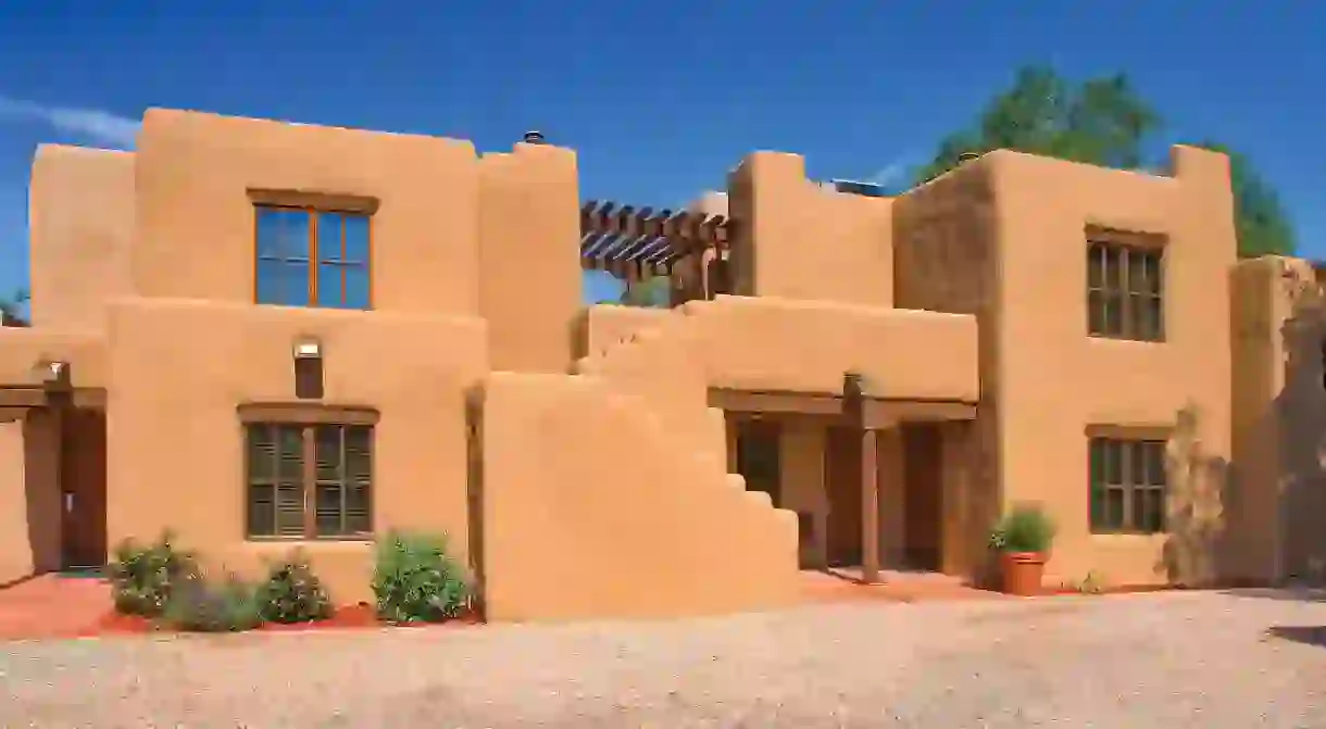 Enjoy Santa Fes red rock landscape from your own private patio at WorldMark Apartments.