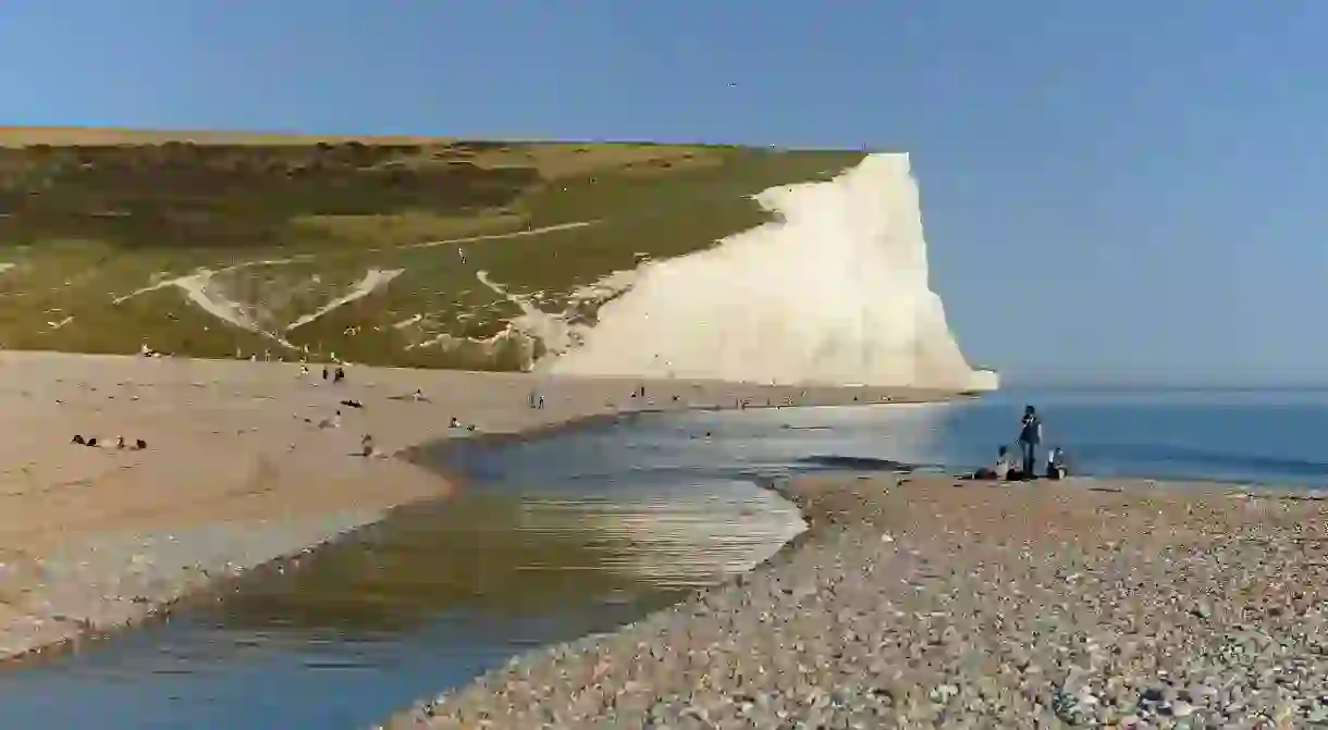 Cuckmere Haven, western end of the Seven Sisters cliffs in East Sussex