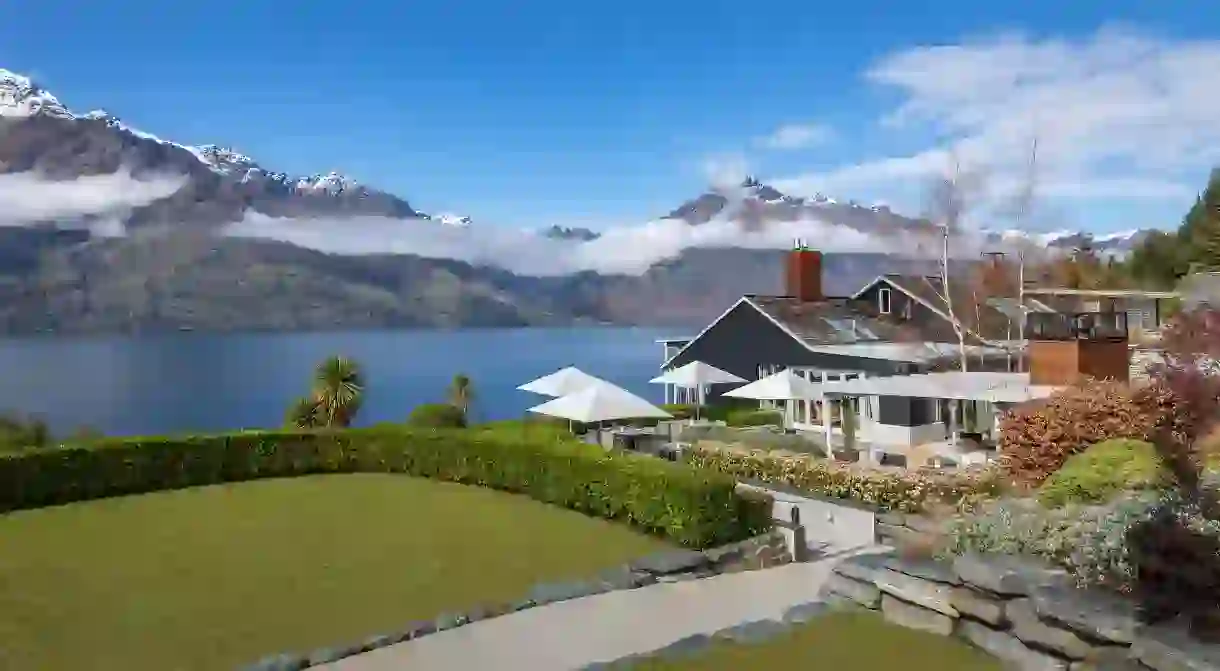 Matakauri Lodge’s setting is magical, with views of Lake Wakatipu and the Remarkables