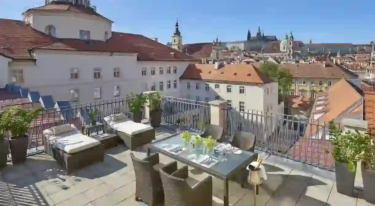 Look out to Prague Castle when you dine at the Mandarin Oriental