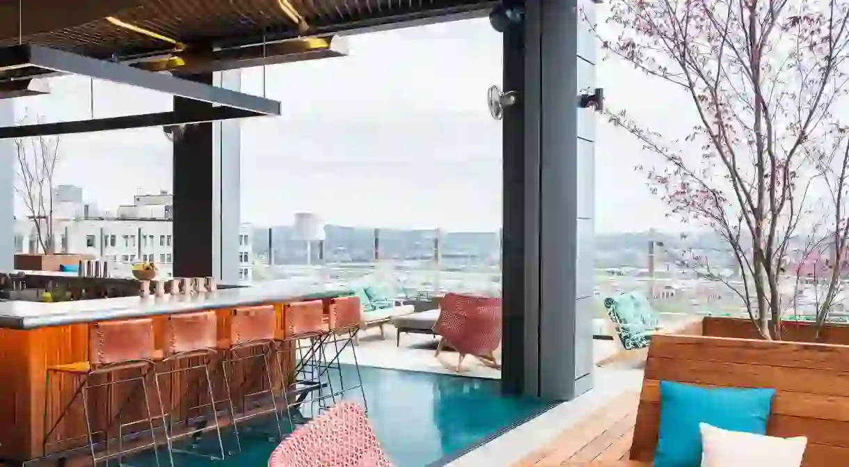 The rooftop bar at Noelle, a Tribute Portfolio Hotel in Nashville, Americas Music City