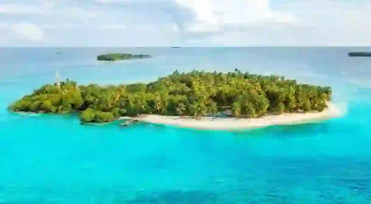 The stunning Calala Island is reached only by boat on a choppy ride from Pearl Lagoon, Nicaragua