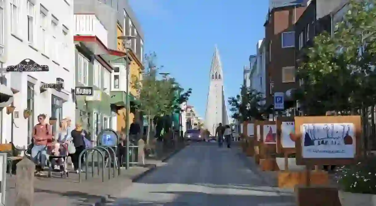 You can’t miss the towering Hallgrímskirkja when visiting Reykjavík