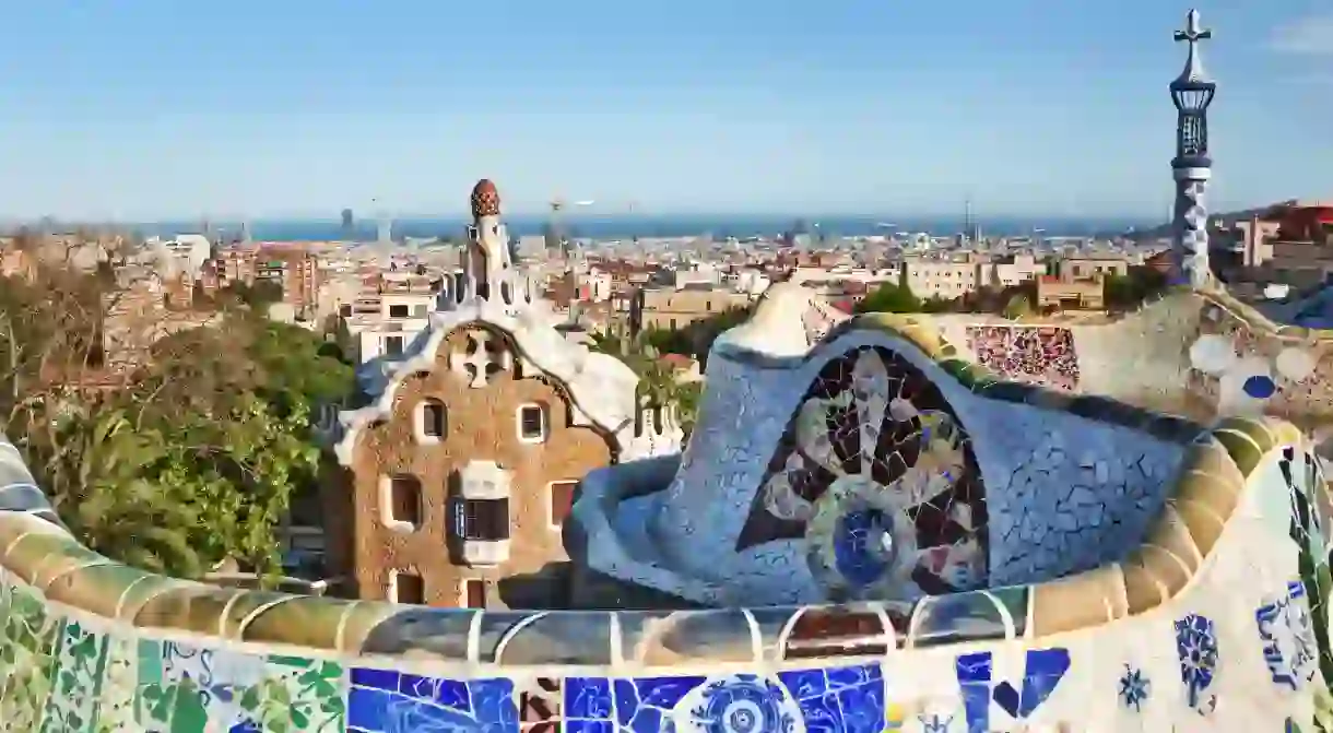 Park Güell, designed by Antoni Gaudí, is the most famous park in Barcelona and a World Heritage Site