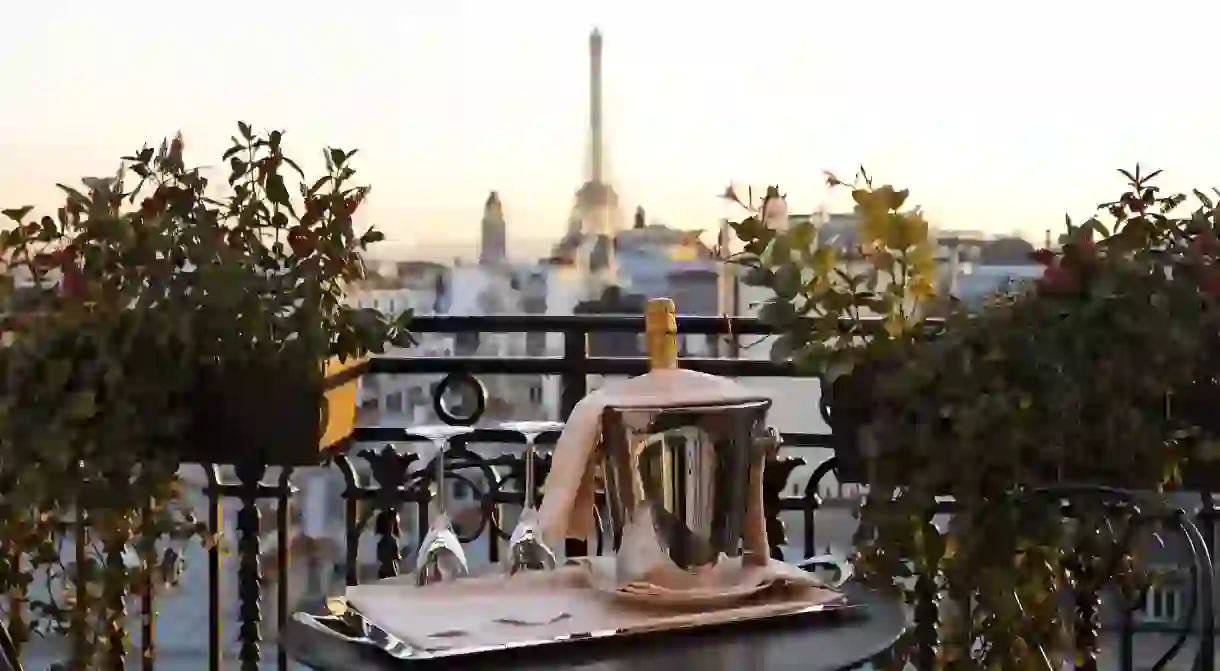 A view of the Eiffel Tower from Hotel Balzac