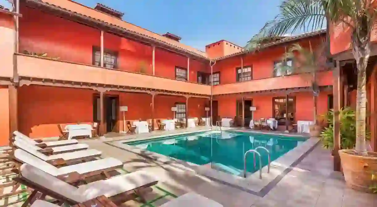 The pool at Hotel San Roque in the centre of Garachico, a traditional fishing village on Tenerife’s north coast