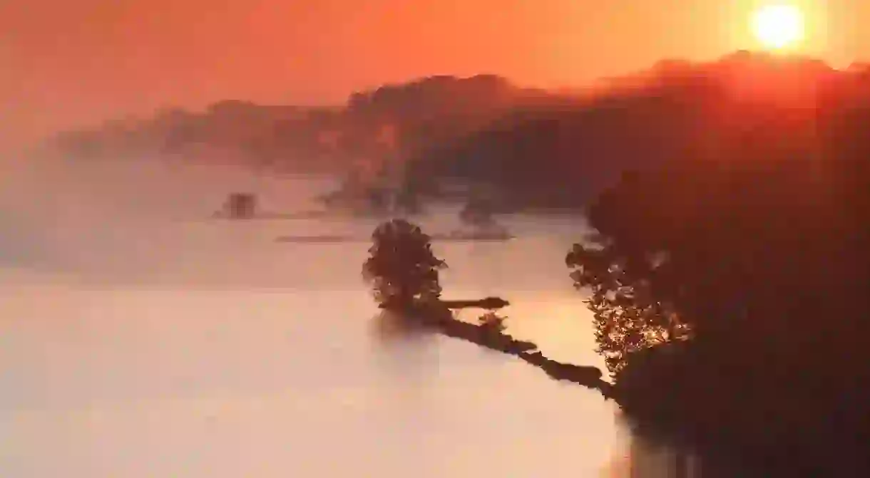 Arkansas, Little Rock, Arkansas River in the Autumn