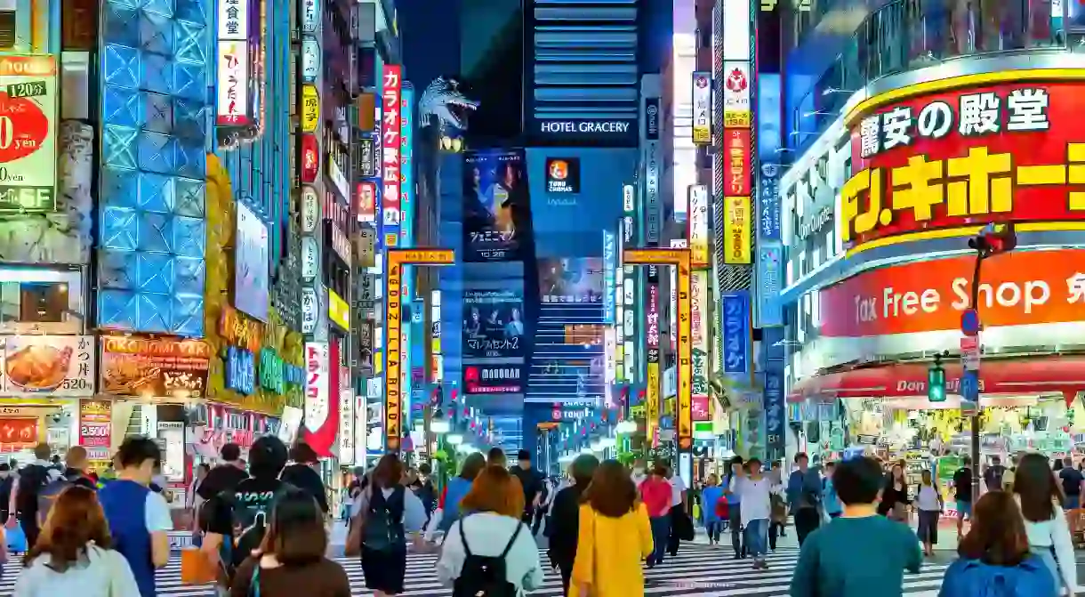 The best way to experience Shinjuku is by staying in a capsule hotel, leaving incredible sights like the buzzing Godzilla Road within walking distance