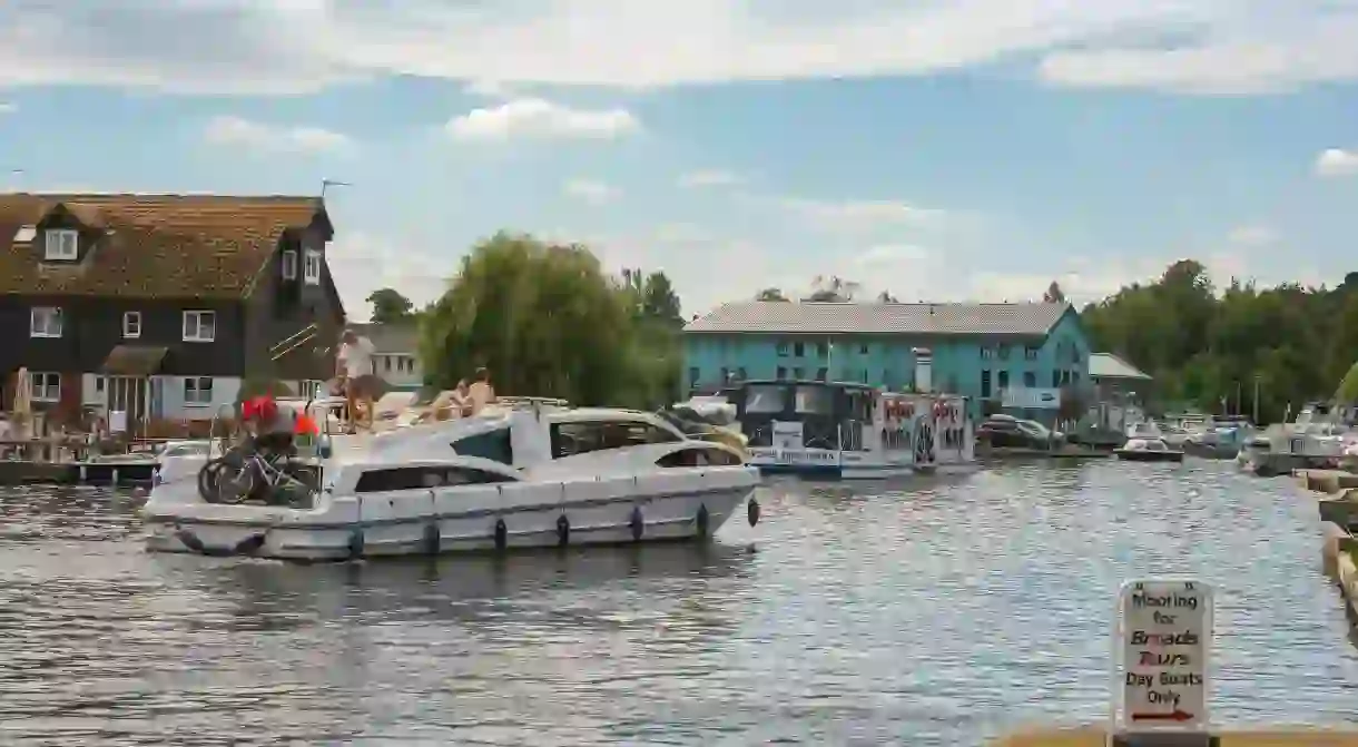 Hiring a boat on the Broads is an idyllic way to enjoy the Norfolk countryside