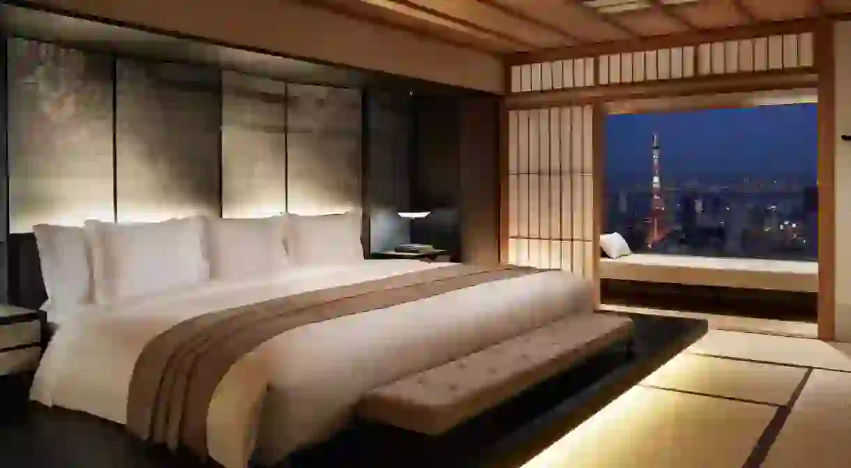 The Ritz-Carlton in Roppongi, Tokyo, awaits with elegant rooms and skyline views