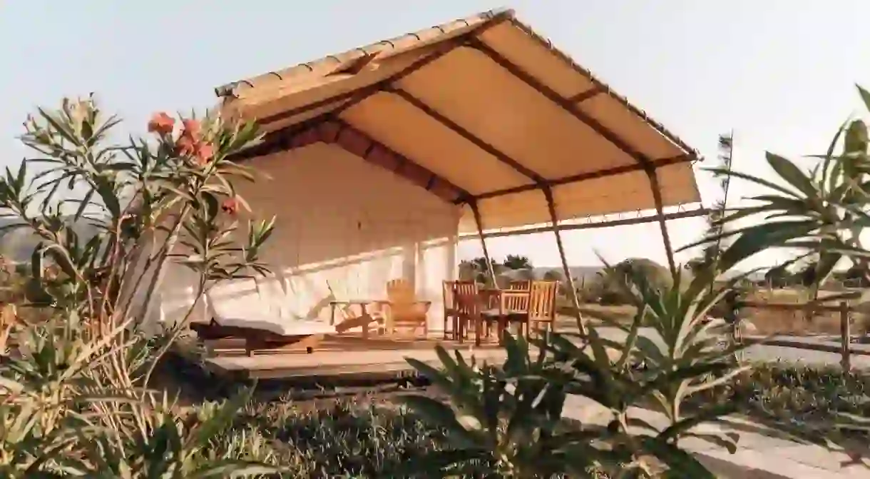 Book a glamping tent at Sails on Kos for an upscale experience in nature