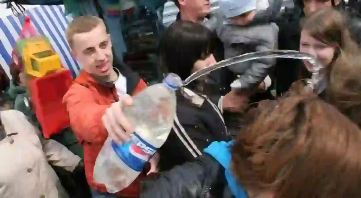 If you’re in Poland on Easter Monday, dont be surprised if youre randomly doused with water