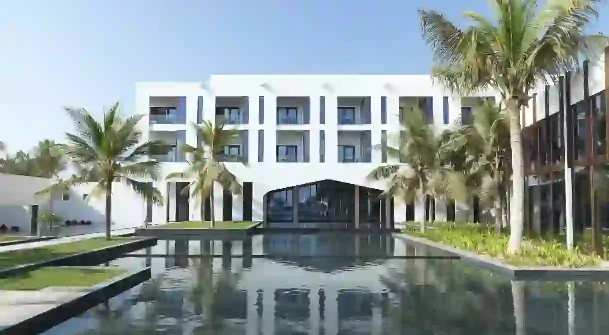 The Al Baleed Resort in Salalah lies between a beach and a stunning freshwater lagoon