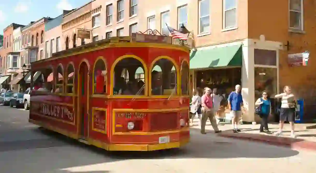 Take a trolley tour of Galena before checking out the sights on Main Street