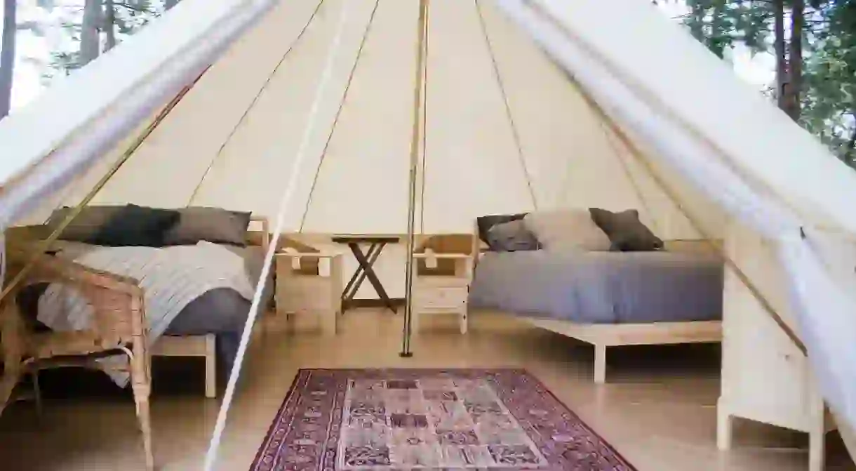 If an uncomfortable night sleeping on a tent floor doesnt sound like your idea of a vacation, then try glamping at Fossil Beach Farm