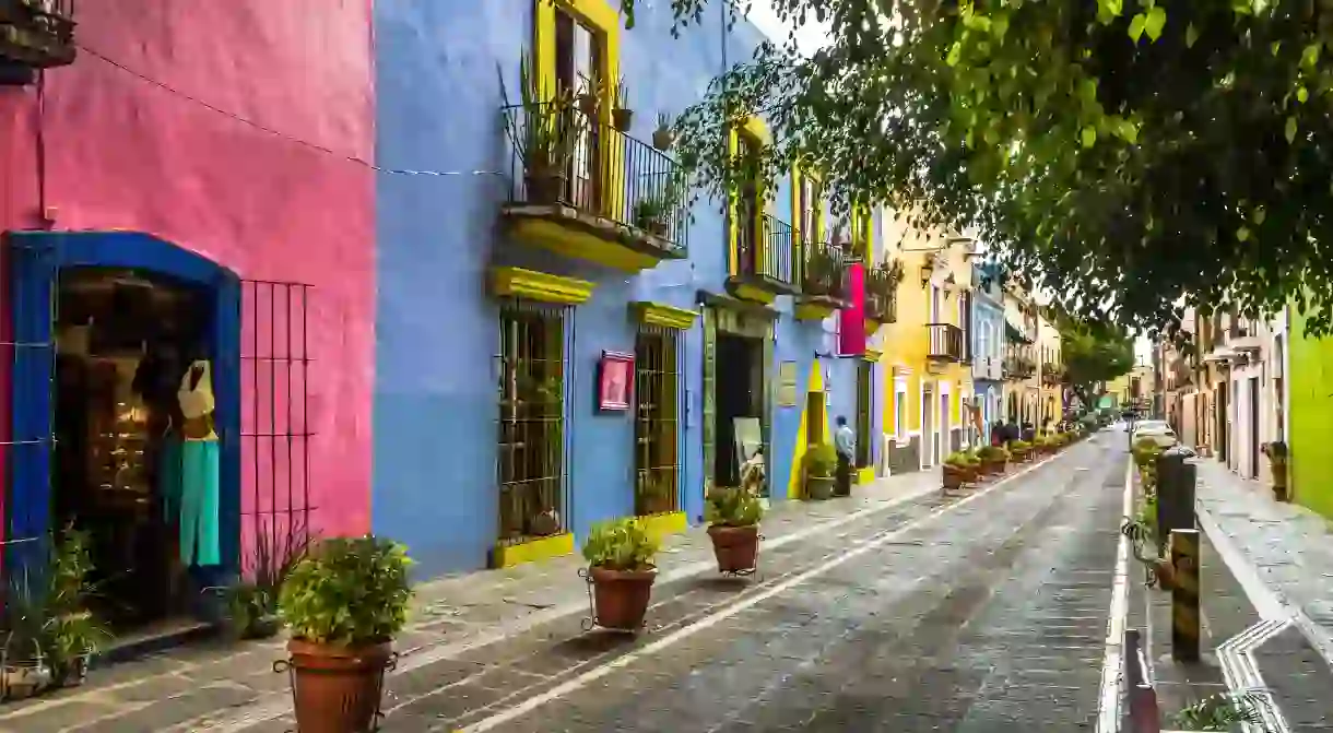 Los Sapos is a restaurant-packed neighborhood in Puebla, Mexico