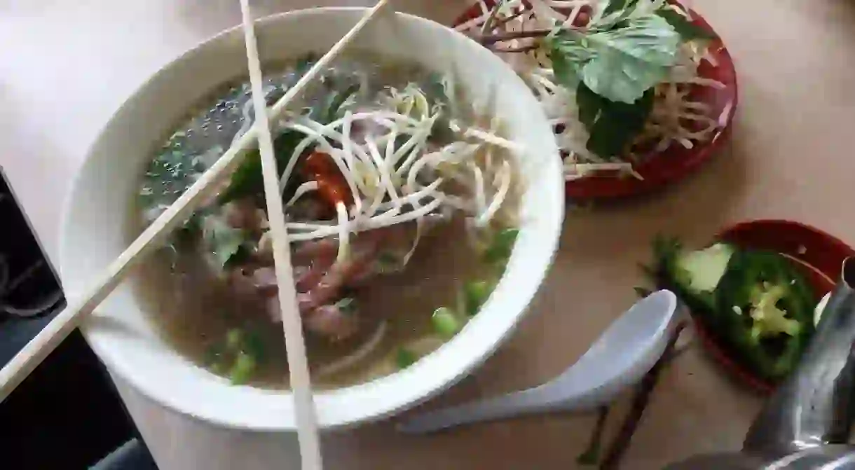 Try the noodle soup beef at Pho Bac