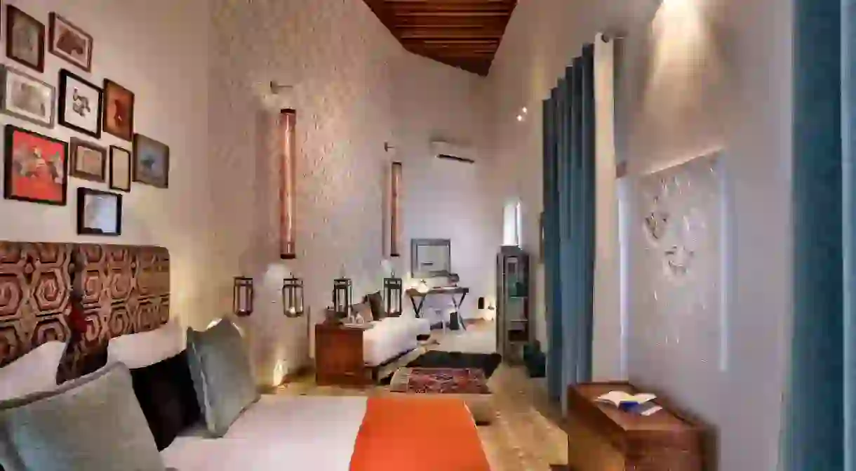 Stay in one of the large, luxurious suites at the Karawan Riad in Fez, Morocco