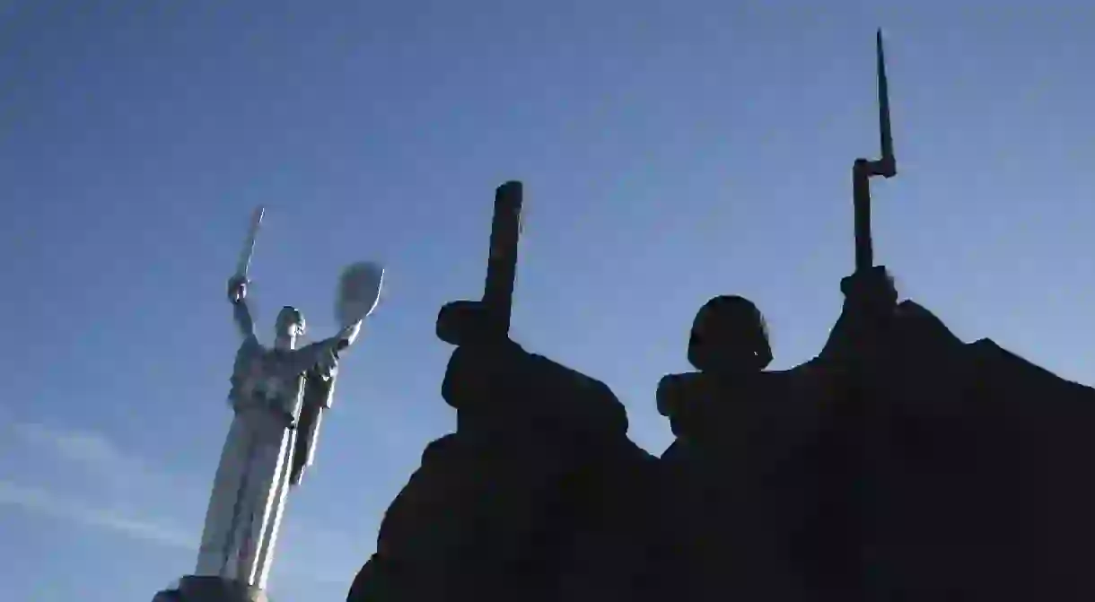 The Motherland Monument symbolises the Soviet Union’s victory over Nazi Germany