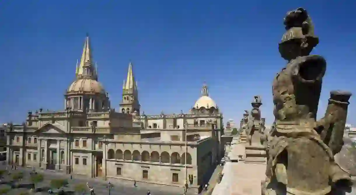 The multi-spired Guadalajara Cathedral dominates the Centro Histórico