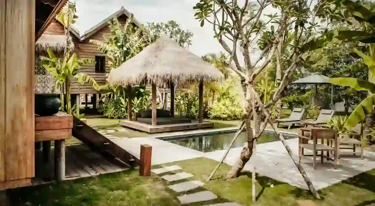 Stay in one of 45 stilted villas at Phum Baitang, an ecolodge on the outskirts of Siem Reap