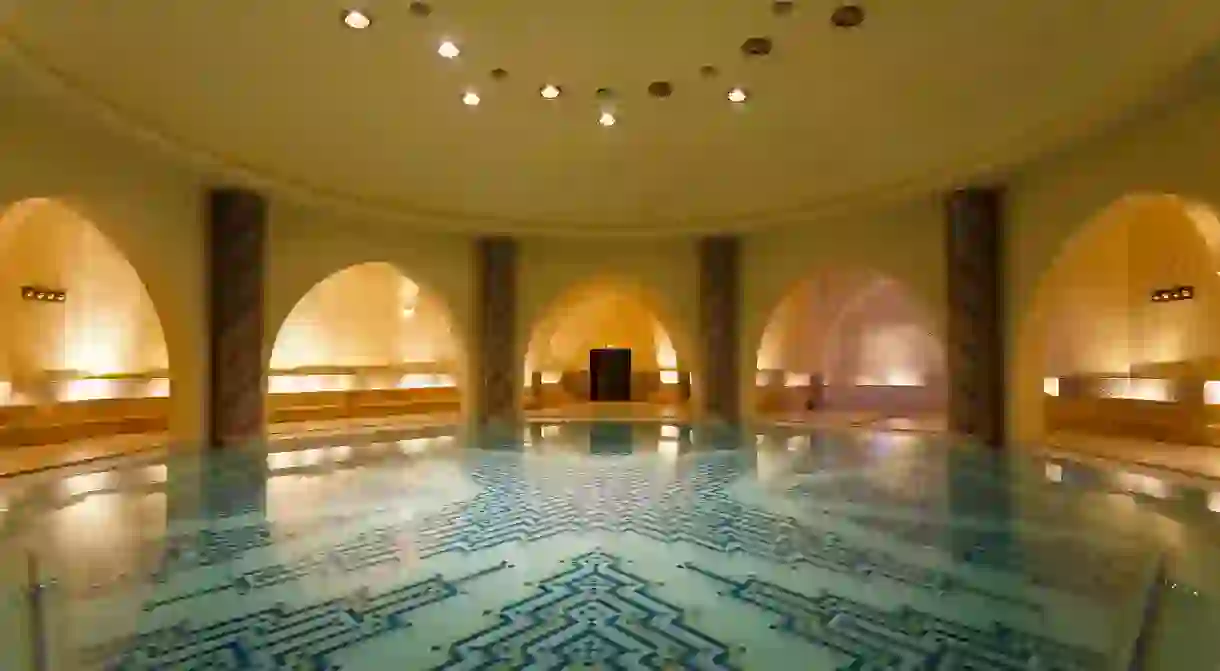 The incredible Hassan II Mosque features a hammam in its basement