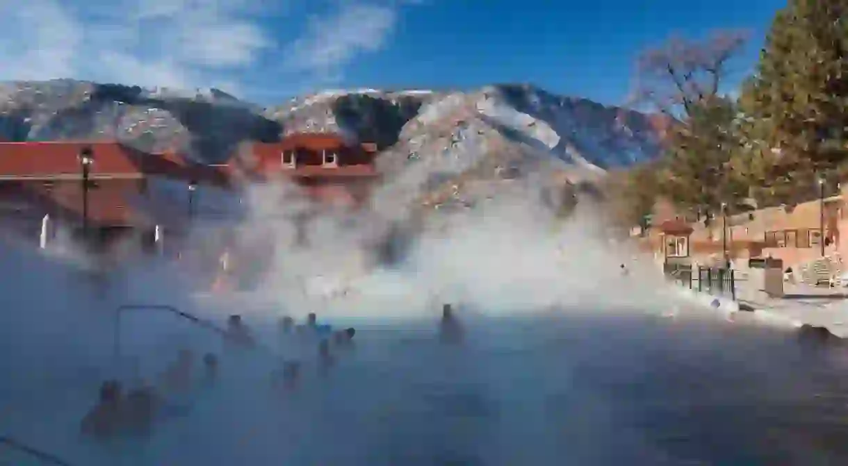 Join the crowd and sink into the Hot Springs in Glenwood, Colorado