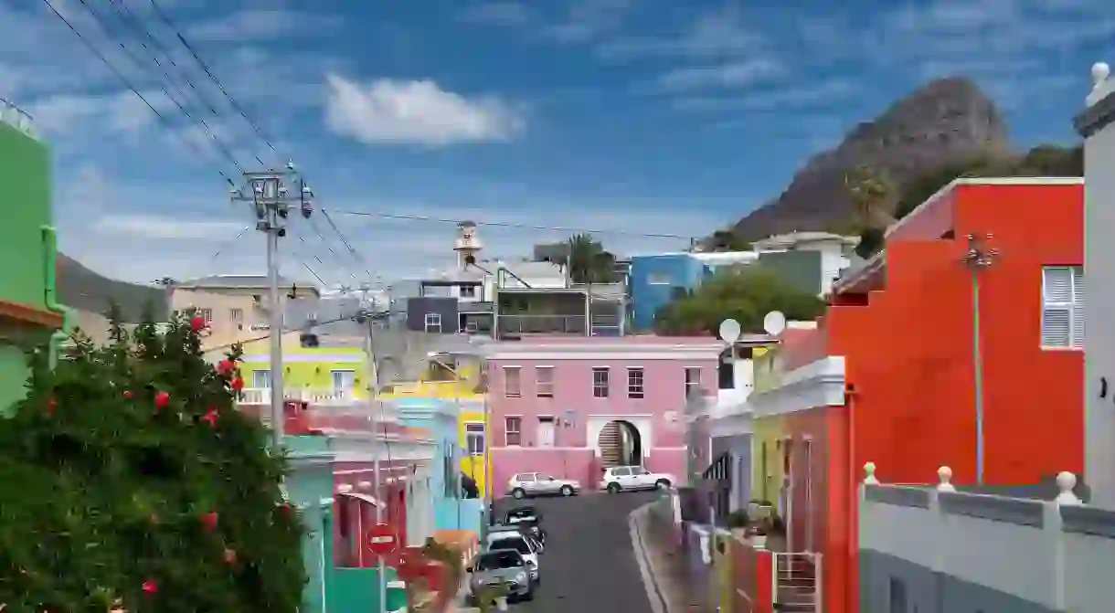 Bo-Kaap in Cape Town, South Africa, is famous for its colourful houses