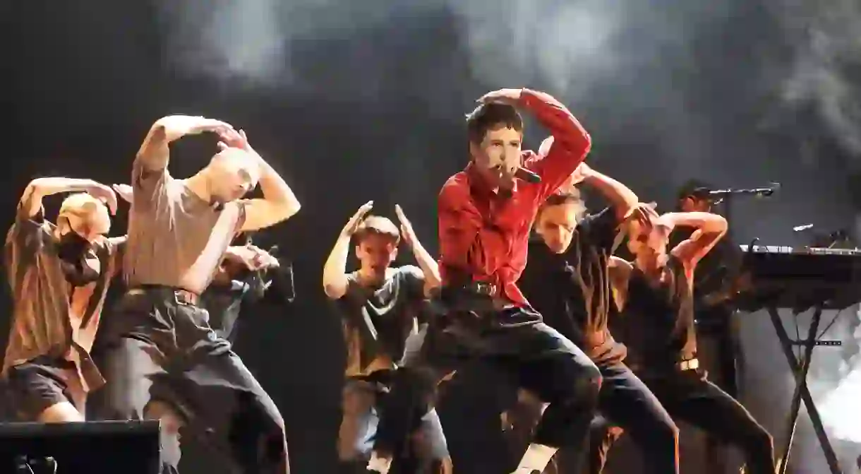 Christine and the Queens performs at the All Points East festival in London in 2019