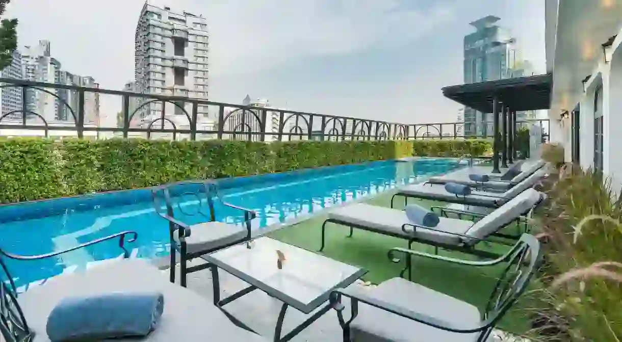 Thonglor has a bevy of great places to stay, whether youre looking for a social vibe or a rooftop pool, like at the Salil Hotel