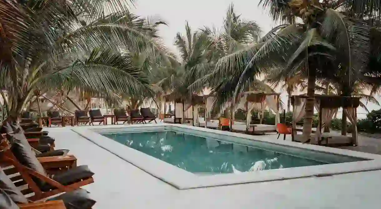 You can always nurse your hangover by the pool at Selina Tulum