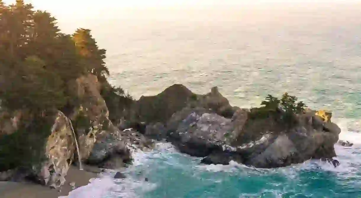 McWay Falls on the Big Sur coastline in California