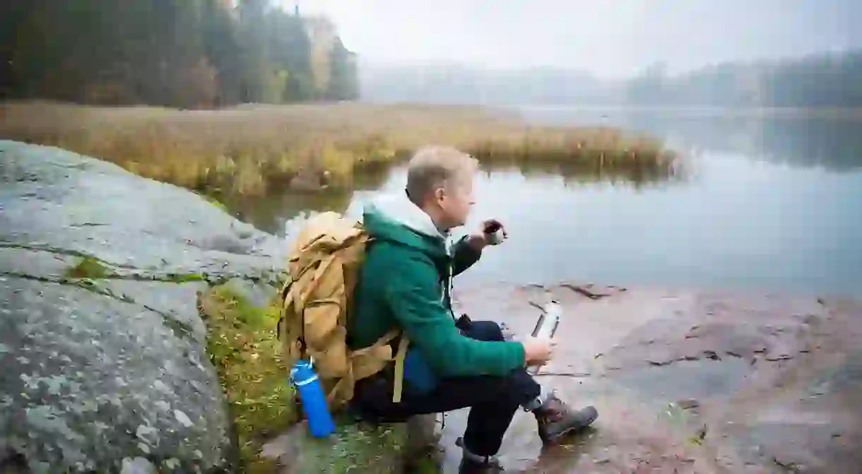 A hot cup of coffee is a good way to warm up in Finland