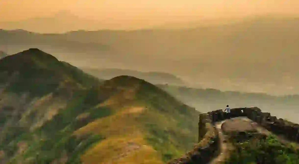 Sinhagad Fort offers incredible views of the Sahyadri Mountains