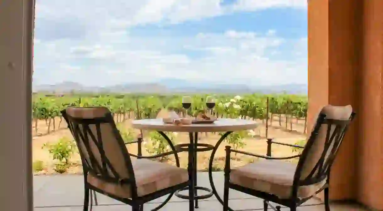 Take in the vineyard views at Carter Estate Winery and Resort or one of the other wineries with accommodation in Temecula