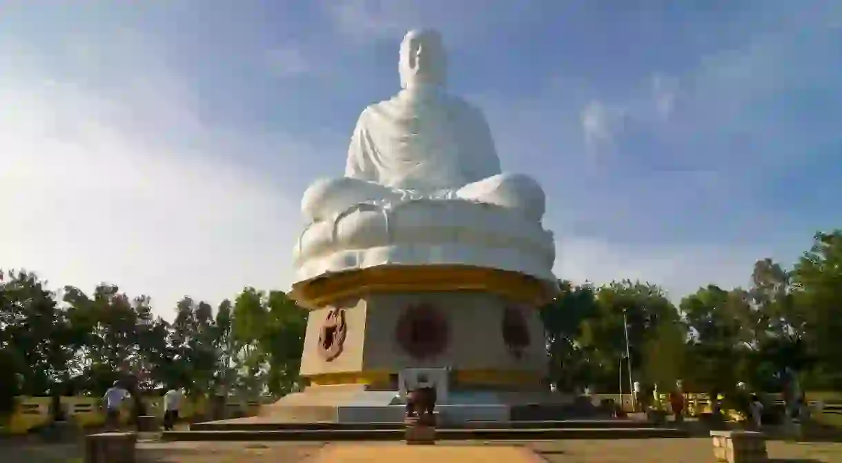 The giant Buddha at Long Son Pagoda was built in 1964