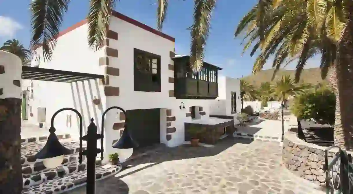 Check into Villas Finca La Crucita and admire the typical whitewashed cube-like architecture of Lanzarote