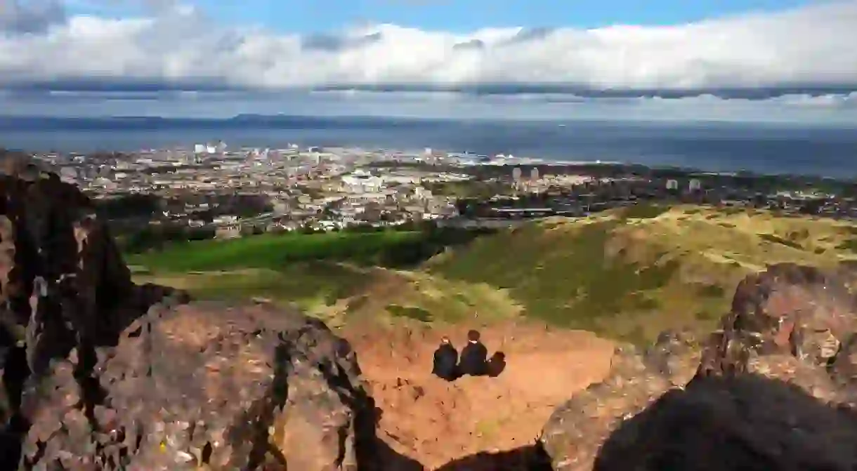 The steep hike to Arthurs Seat is rewarded with sweeping views