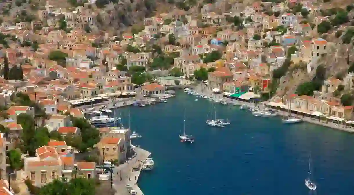 Theres no airport on Symi, so youll probably arrive via the main port