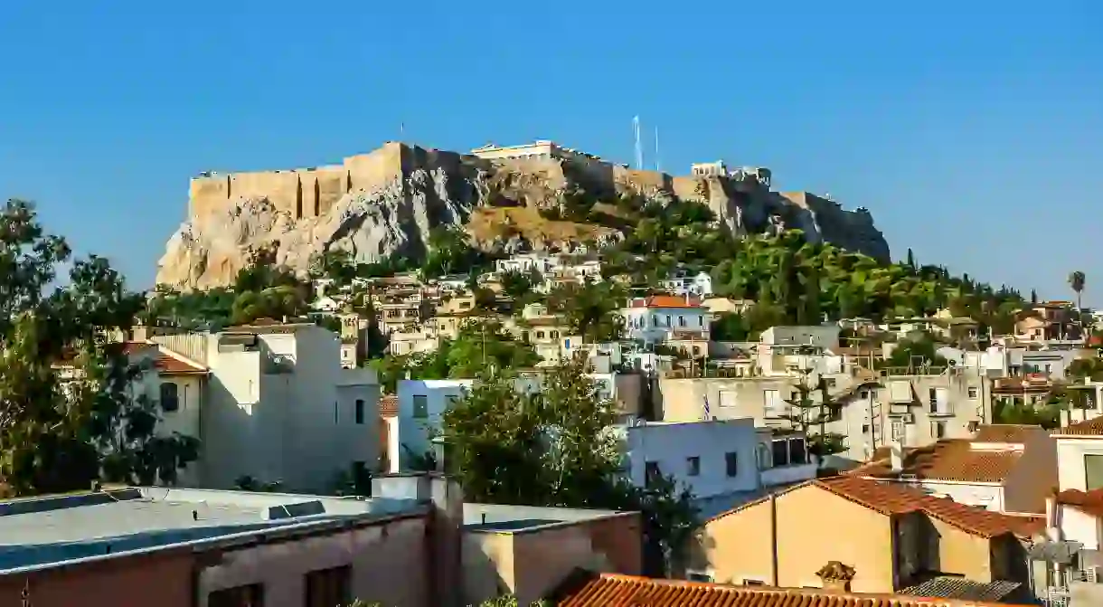 Opt for an apartment with a rooftop terrace for unobstructed views of the ancient Parthenon on Acropolis Hill