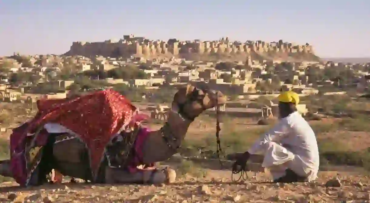 Jaisalmer Fort in Jaisalmer, India, is an impressive sight