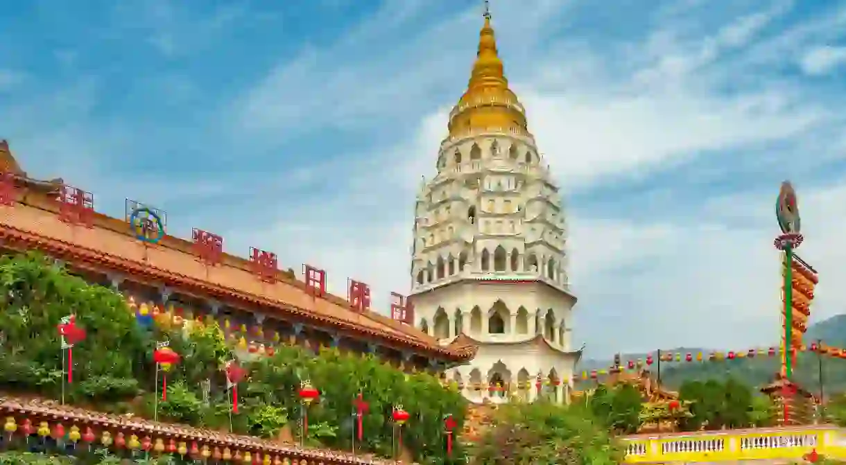 Kek Lok Si cuts an imposing figure against the George Town skyline