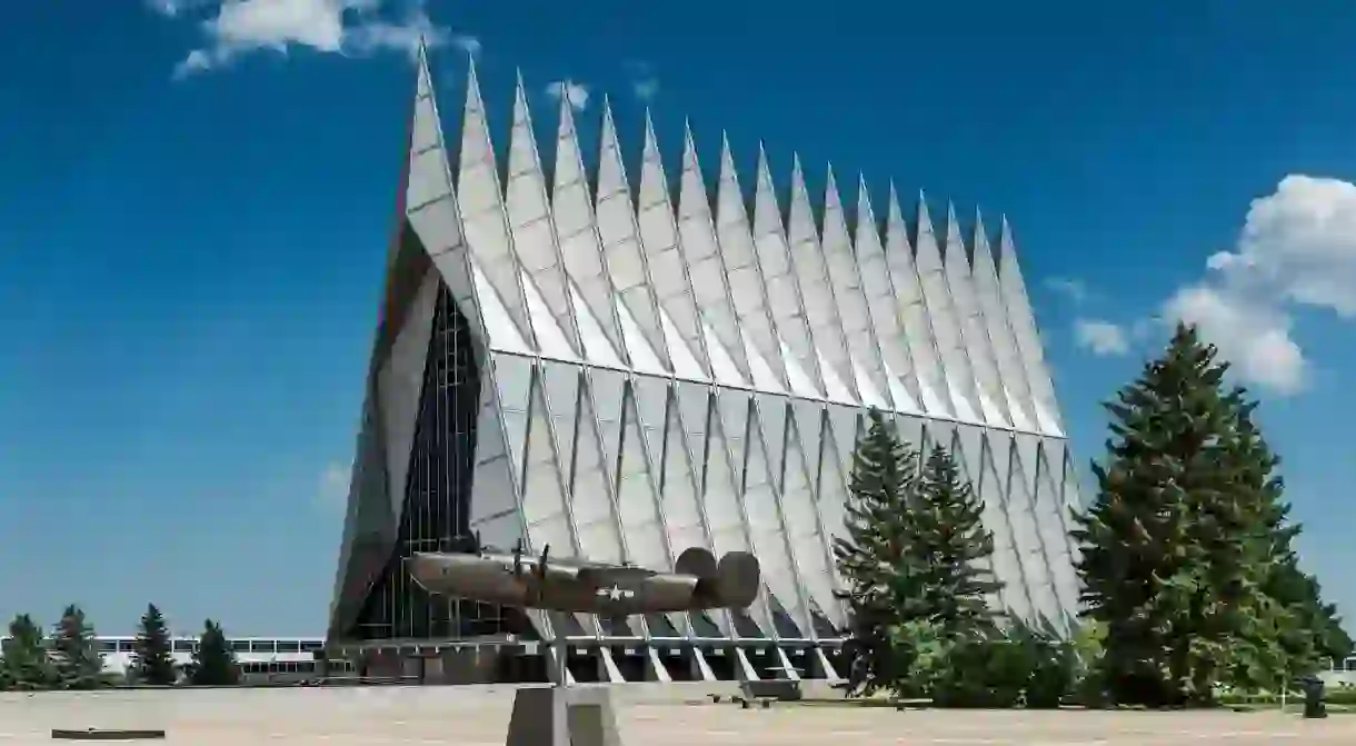 The Cadet Chapel at the U.S. Air Force Academy in Colorado Springs is an impressive architectural feat